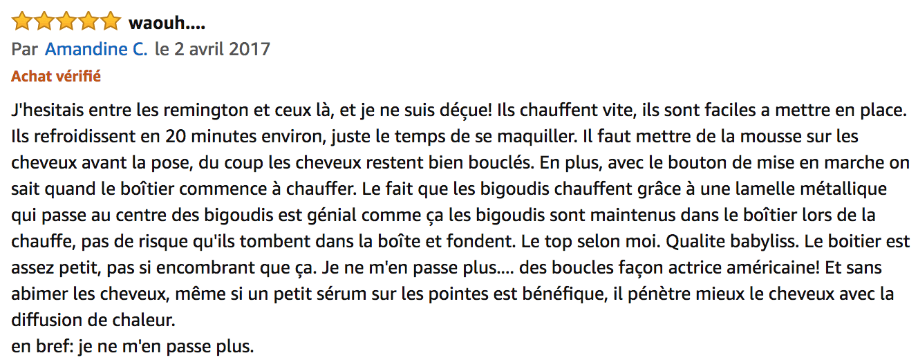 commentaire Babyliss Volume Curl Ceramic