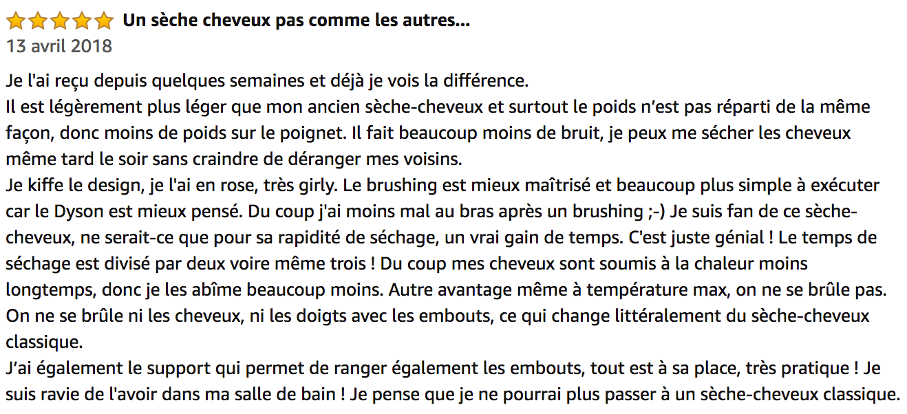commentaire dyson supersonic
