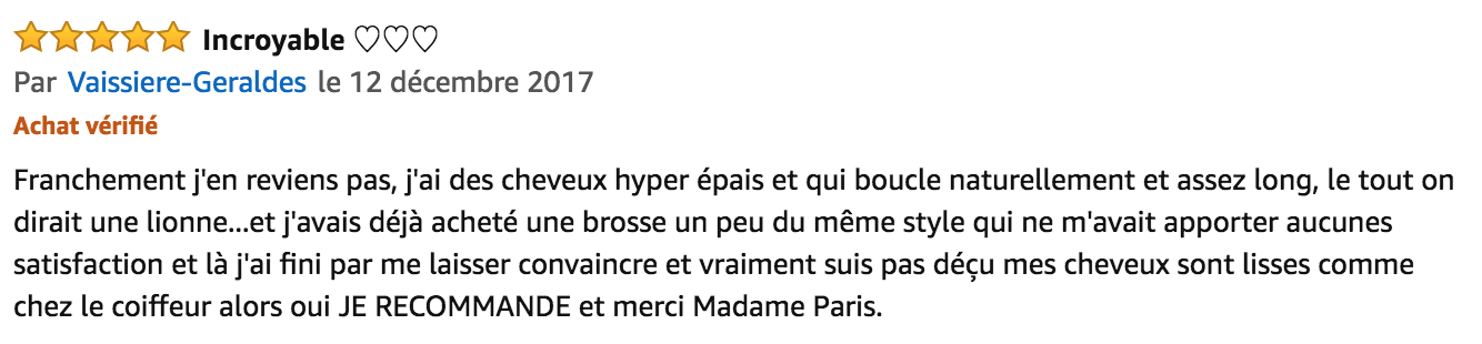 commentaire madame paris miracle