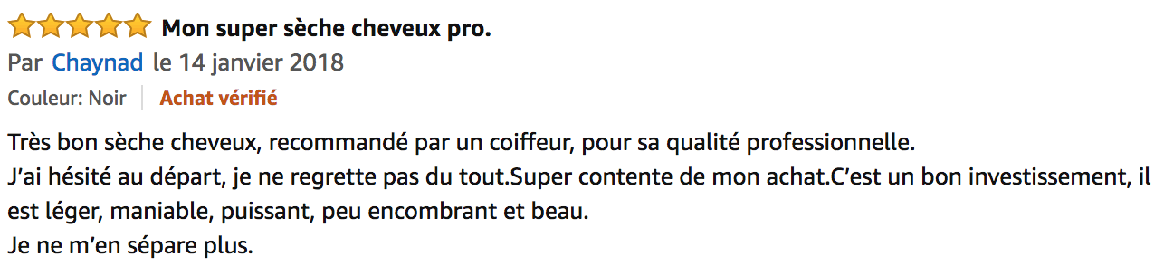 commentaire Parlux 3800 Eco Friendly