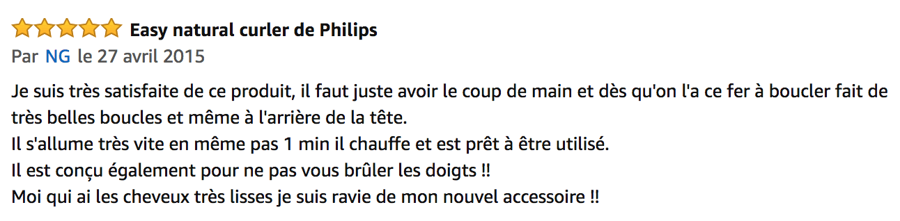 commentaire Philips Easy Natural Curler