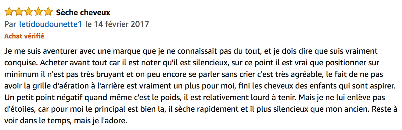 commentaire TecHair Technofirst